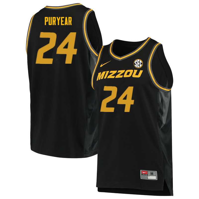Men #24 Kevin Puryear Missouri Tigers College Basketball Jerseys Sale-Black